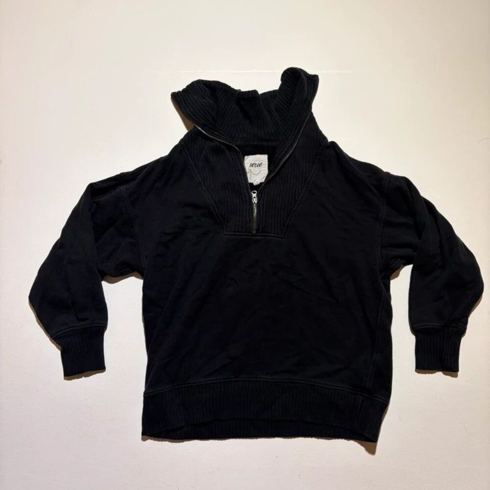 Black Aerie Women's Half Zip Sweater